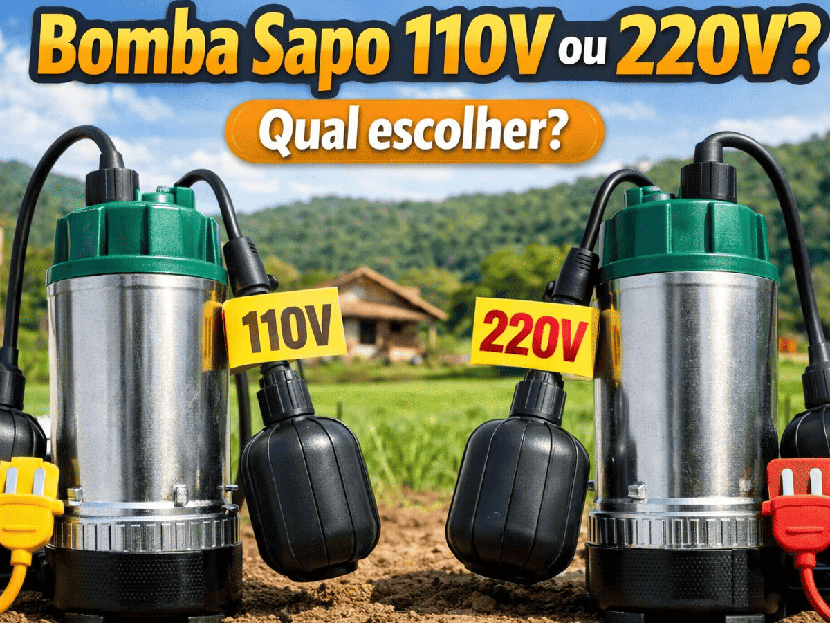 Bomba Sapo 110V ou 220V comparadas para uso em poço e cisterna